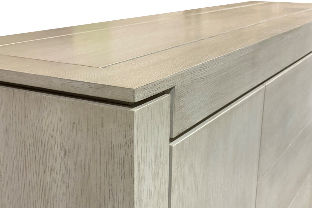 modern buffet rift oak close up painted finish