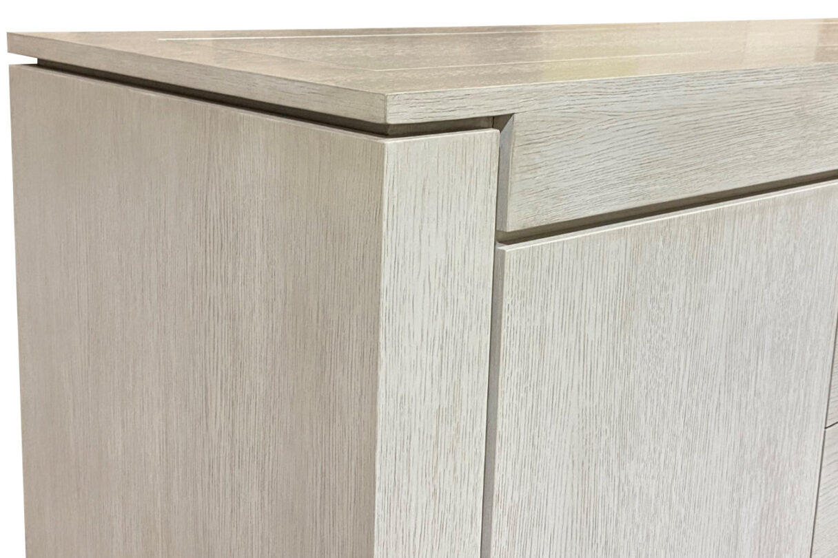 modern buffet close up rift oak with painted finish