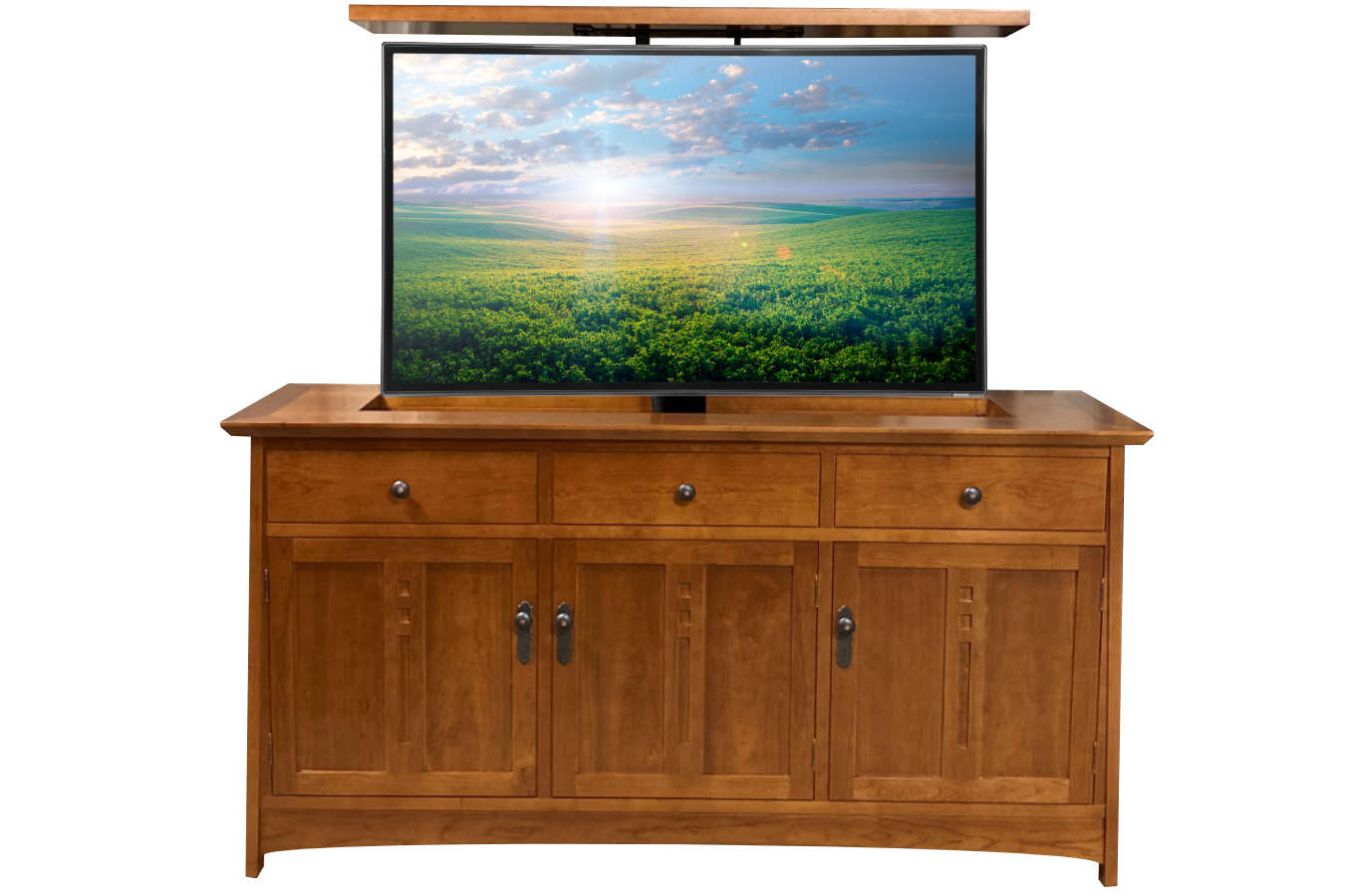 craftsman hidden tv lift cabinet furniture