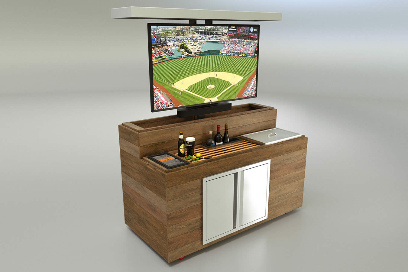 Outdoor Hidden Bar and TV Lift Cabinet | Cabinet Tronix