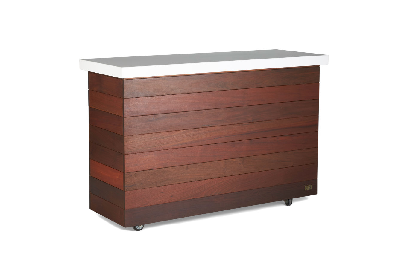 Outdoor 55 inch TV lift Ipe wood cabinet with Aluminum top