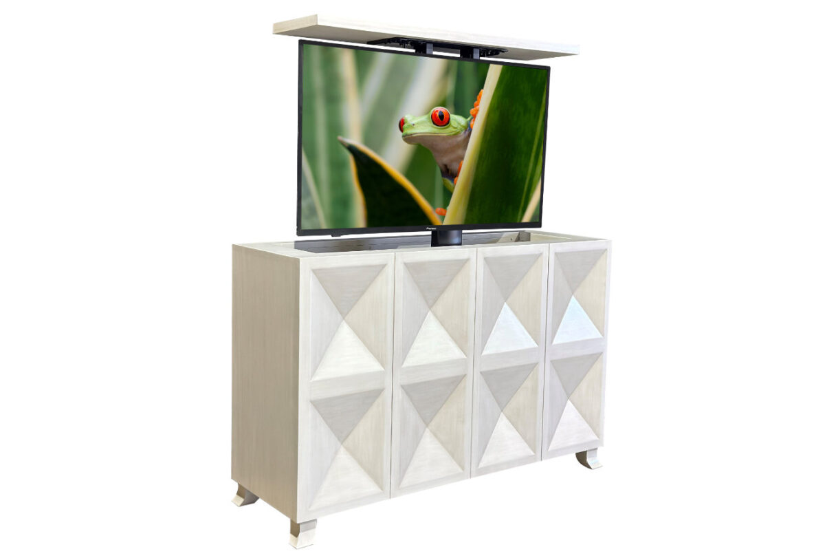 stunning custom tv lift cabinet by cabinet tronix