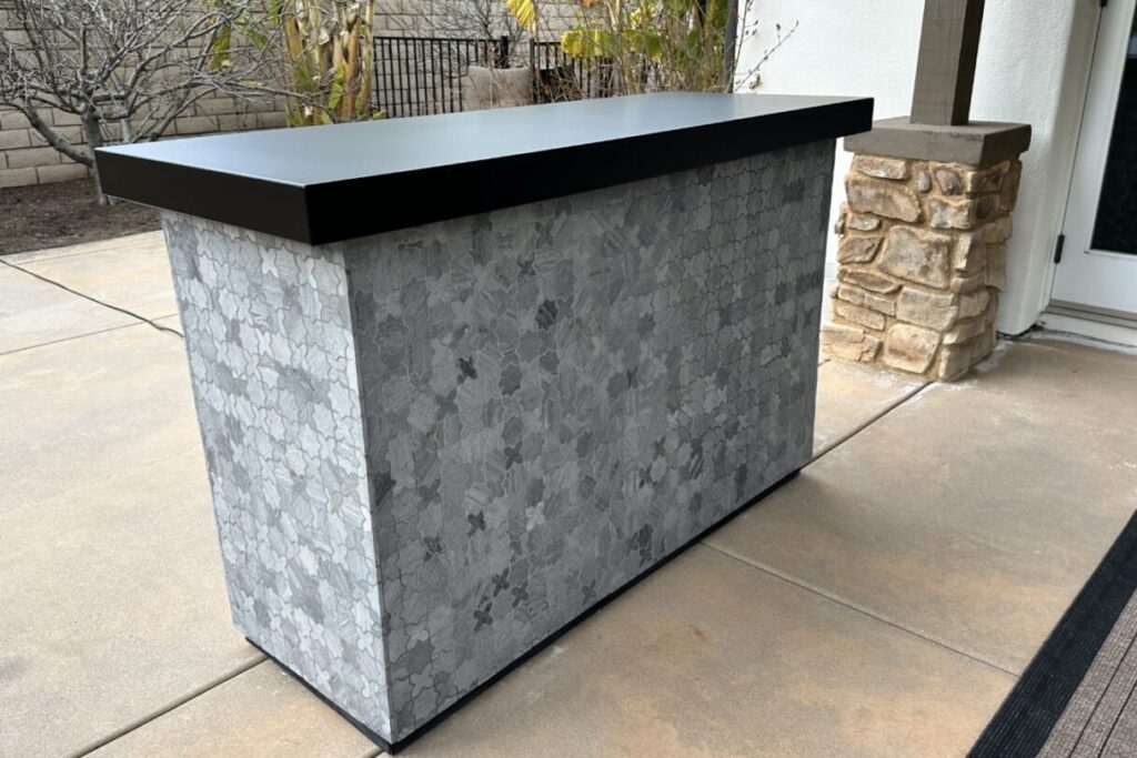 jigsaw tile stone outdoor tv lift cabinet 04