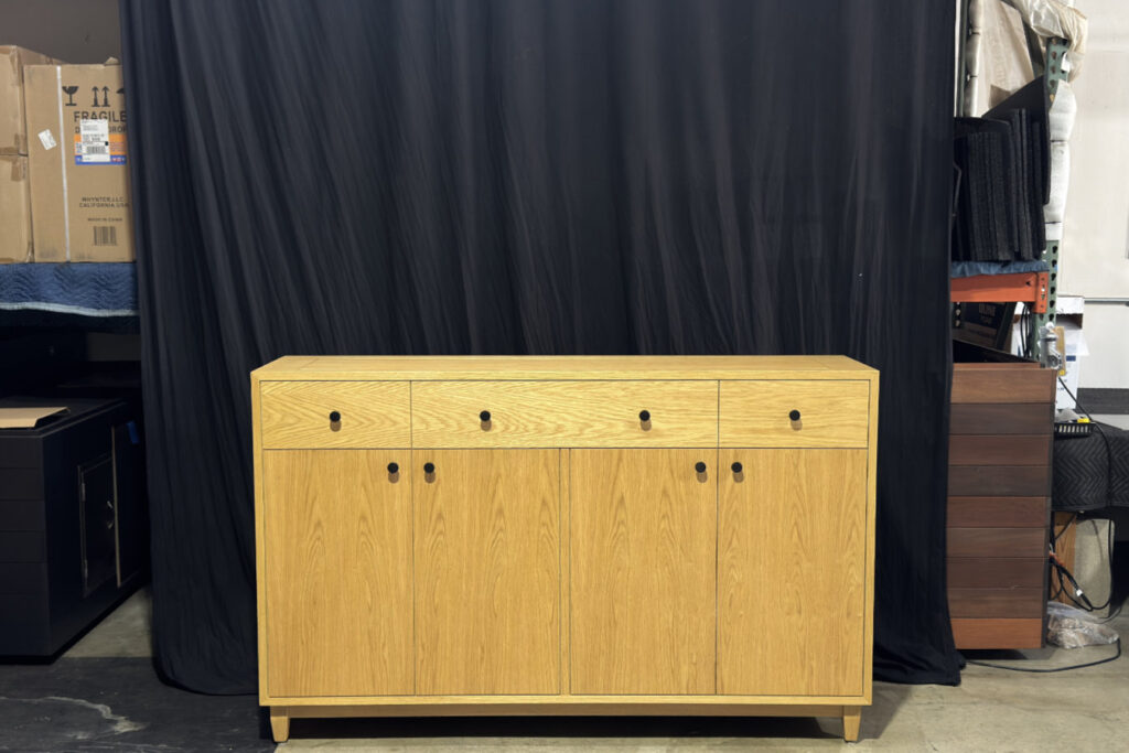 mid century white oak tv lift cabinet 04