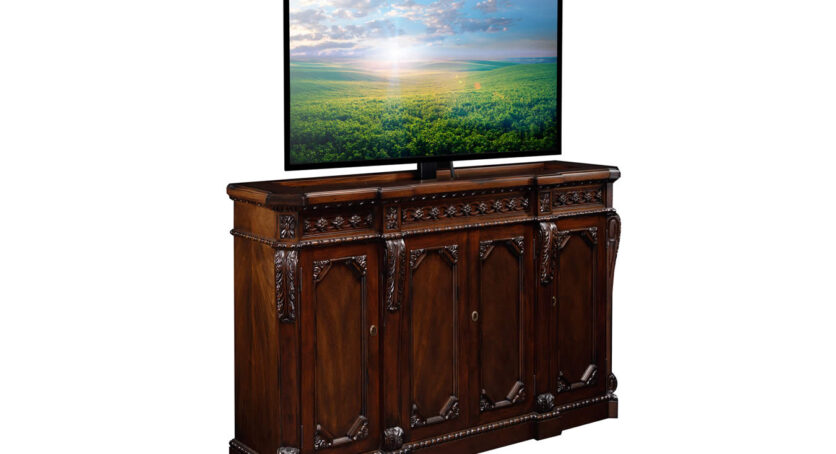 Century TV Lift Furniture three quarter TV up